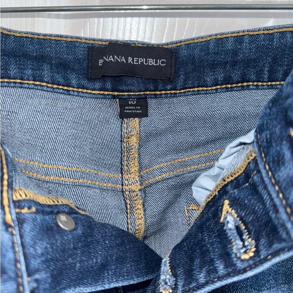 Banana Republic Dark Blue Button-Fly Jean Skirt - Picture 3 of 7